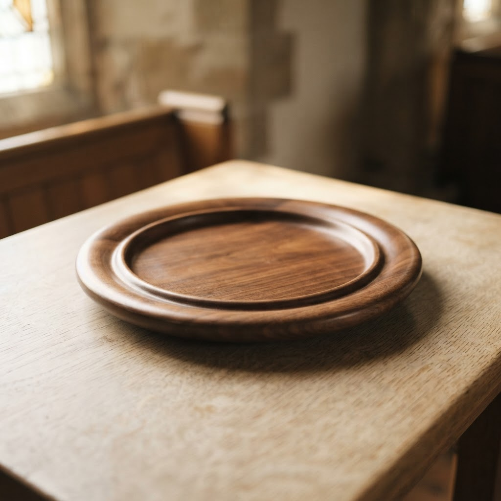 Hands placing an offering into a collection basket during worship