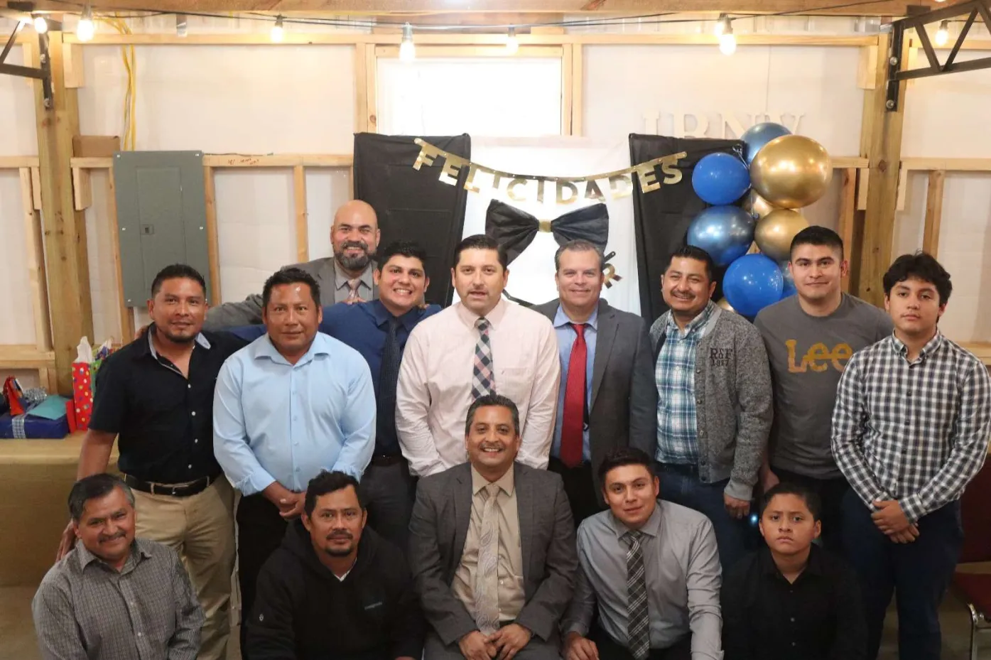 Men and young men of the church gathered for a special celebration